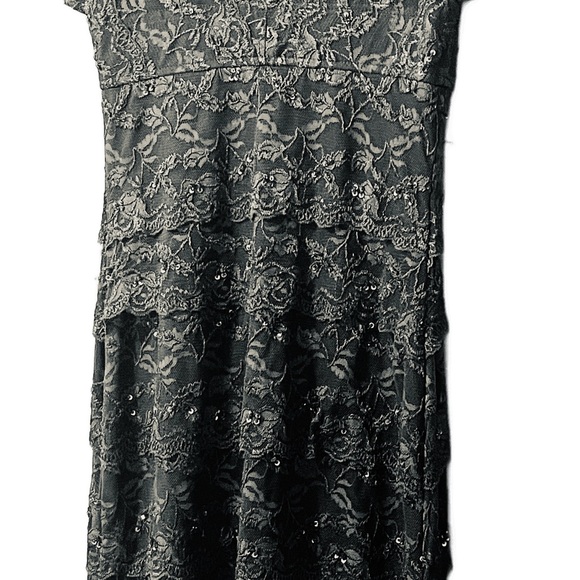 Chic Gray Lace cocktail Dress - Picture 1 of 10